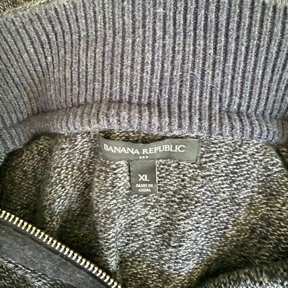 Banana Republic Premium Zip Button Cardigan XL Cotton Wool Blend - Picture 4 of 9